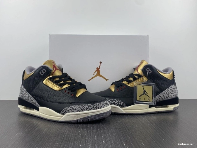Reps LUCY WMNS Air Gold 3 Jordan Black CK9246-067 0726